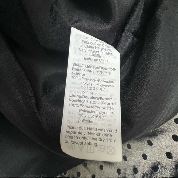 J Crew Womens Ruffleneck top with foil clip dot Black Gold XXL Polkadot Preppy - Picture 6 of 10